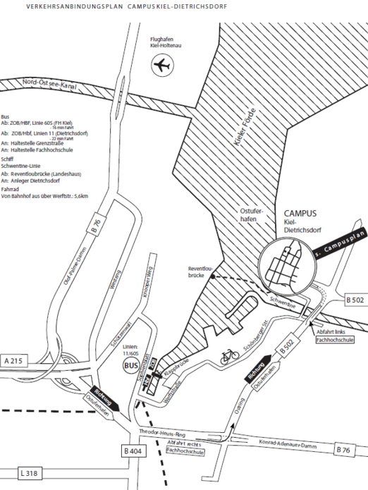 Directions to Kiel Campus