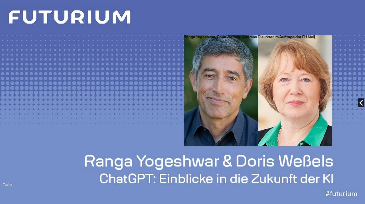 Banner Ankündigung Podiumsdiskussion Prof. Dr. Doris Weßels und Ranga Yogeshwar