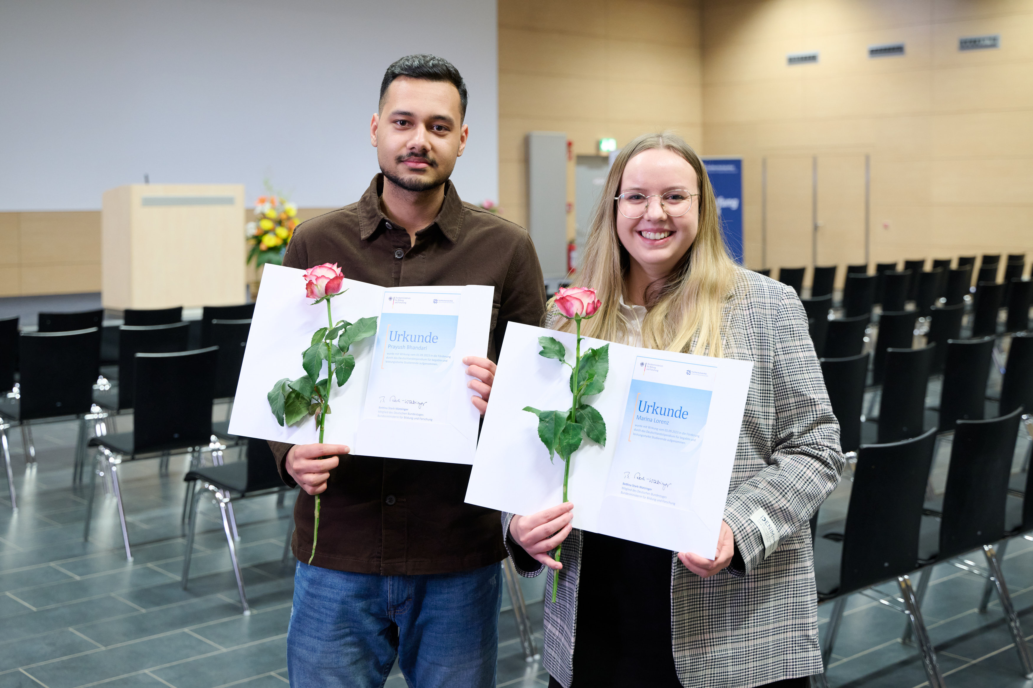 Marina Lorenz und Prayush Bhandari